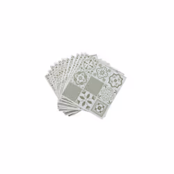 ORIENTAL TILES GREEN peel and stick vinyl floor tiles (30.48cm x 30.48cm) pack qty 11 tiles (1sqm)