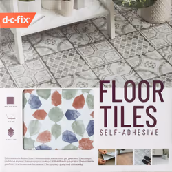 SPANISH LEAVES peel and stick vinyl floor tiles (30.48cm x 30.48cm) pack qty 11 tiles (1sqm)