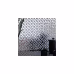 dc fix CHEQUER PLATE SILVER premium sticky back plastic vinyl wrap (45cm x 2m)