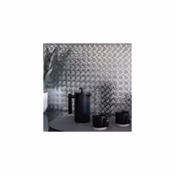 dc fix CHEQUER PLATE SILVER premium sticky back plastic vinyl wrap (67.5cm x 2m)