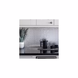 dc fix CHEQUER PLATE SILVER premium sticky back plastic vinyl wrap (67.5cm x 2m)