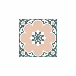 DAPHNE PINK peel and stick vinyl floor tiles