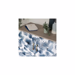 dc fix BOTANICALS BLUE sticky back plastic vinyl wrap film 2m long - 67.5cm