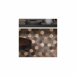 dc fix METAL AND STONE HEXAGONS Self-adhesive Premium Wall Tiles (1 tile)
