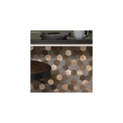 dc fix METAL AND STONE HEXAGONS Self-adhesive Premium Wall Tiles (1 tile)