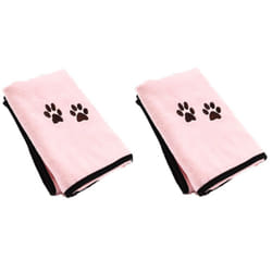 Pet Microfibre Quick Drying Towel For Dog and Cat - Pink and Pink