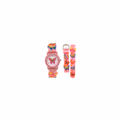 3D Butterfly Quartz Children's Watch - Pink