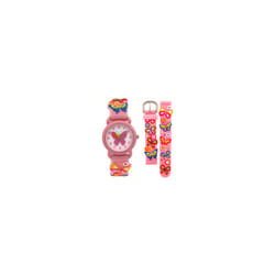 3D Butterfly Quartz Children's Watch - Pink