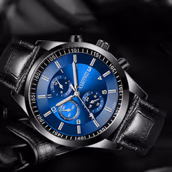 Casual Steel Quartz Wrist Watch - Blue