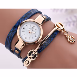 Multilayer Bracelet Quartz Watch - Blue