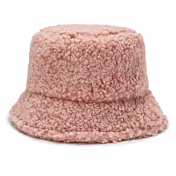 Soft Teddy Winter Bucket Hat - Pink