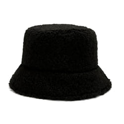 Soft Teddy Winter Bucket Hat - Black