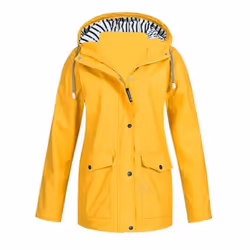 Women's Rain Jacket - Yellow, XL
