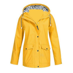 Women's Rain Jacket - Yellow, XL
