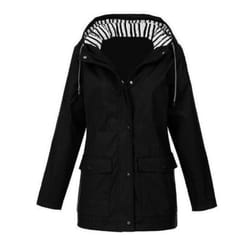 Women's Rain Jacket - Black, 3XL