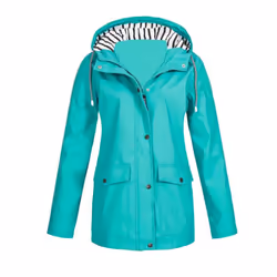 Women's Rain Jacket - Green, 5XL