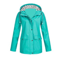 Women's Rain Jacket - Green, 5XL