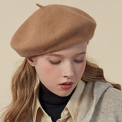 Classic Wool Beret - Camel, S