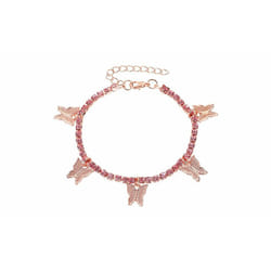 Butterfly Ankle Bracelet - Rose