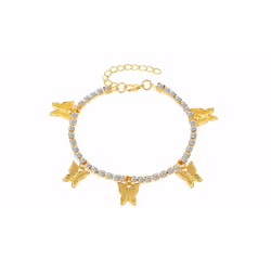 Butterfly Ankle Bracelet - Gold