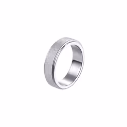 Stainless Steel Fidget Spinner Ring - Silver, 9 R