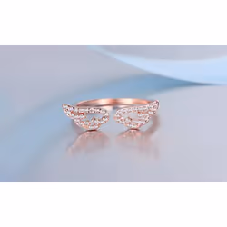 Adjustable Angel Wings Ring - Gold
