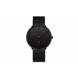 Men's Mesh Strap Minimalist Quartz Watch - Red