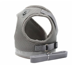 Comfortable Pet Harness and Leash - Medium, Grey