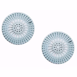 Hair Catcher Silicone Sink or Shower Drain Covers - Blue x2