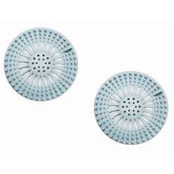 Hair Catcher Silicone Sink or Shower Drain Covers - Blue x2