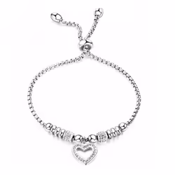 Heart Bracelet - Silver