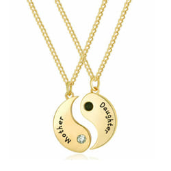 Mother and Daughter Necklace Set - Gold