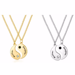 Mother and Daughter Necklace Set - Gold