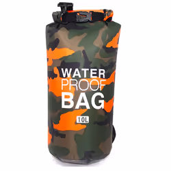 Outdoor Camouflage Waterproof Bag - Orange, 10L