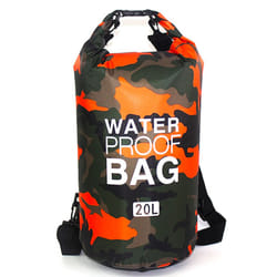 Outdoor Camouflage Waterproof Bag - Orange, 20L