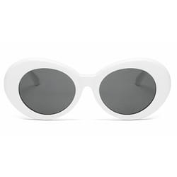 Retro Round Frame Sunglasses - White