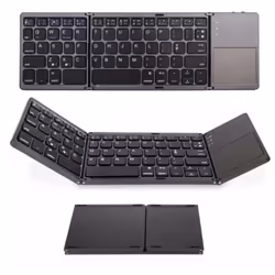 Mini Folding Bluetooth Wireless Keyboard - Black