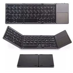 Mini Folding Bluetooth Wireless Keyboard - Black