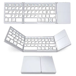 Mini Folding Bluetooth Wireless Keyboard - White