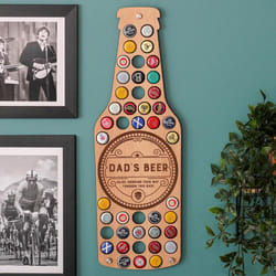 Gift for Dad Beer Bottle Cap Collection Holder - Bottle