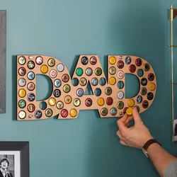Gift for Dad Beer Bottle Cap Collection Holder - Dad