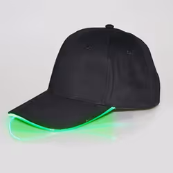 Colour LED Light Up Baseball Cap - Green