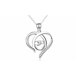Holding Hands Necklace - Silver