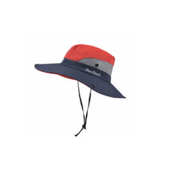 Colourful Summer Hat - Red & Grey, Children's