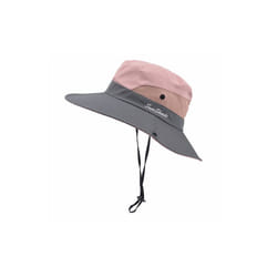 Colourful Summer Hat - Pink & Grey, Children's