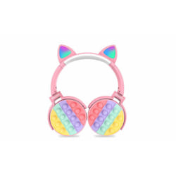 Rainbow Cat Push Pop Headset - Pink