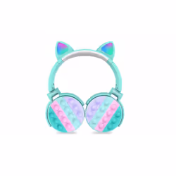 Rainbow Cat Push Pop Headset - Green