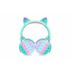 Rainbow Cat Push Pop Headset - Green