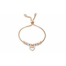 Heart Charm Bracelet - gold