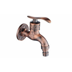 Antique Style Wall Mounted Outdoor Garden Faucet - dark red